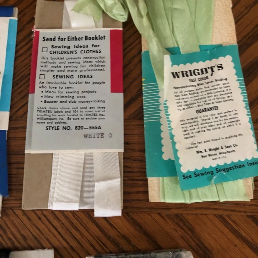Vintage Bias Tape Seam Binding Assortment